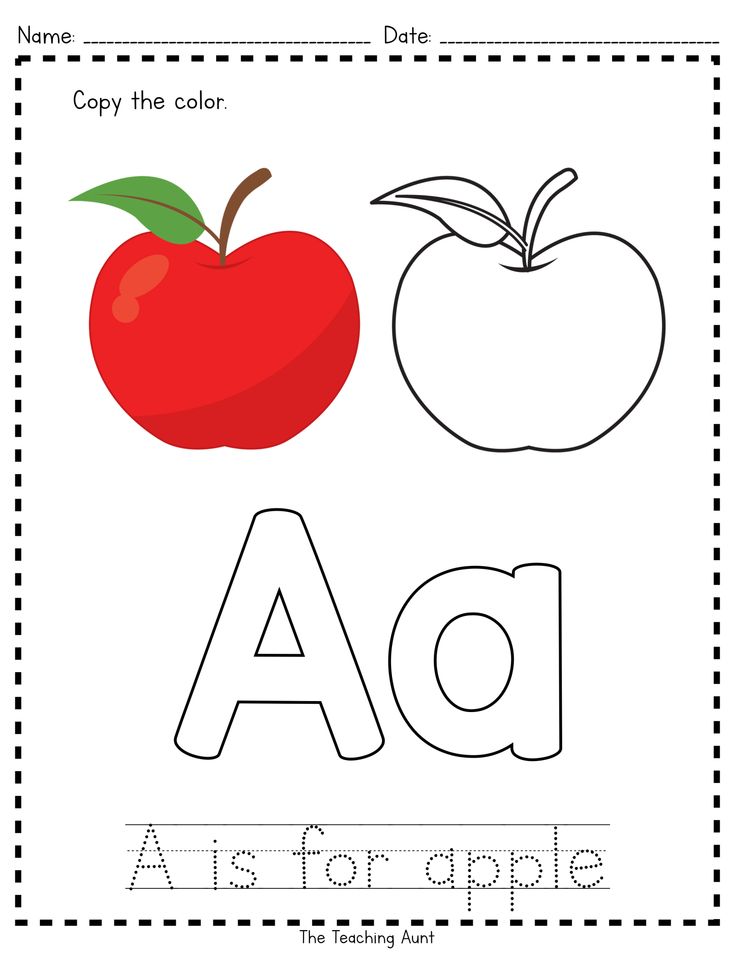 A is for apple paper pasting activity