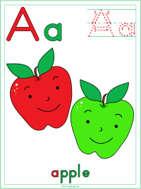 Alphabet letter a apple preschool lesson plan printable activities and worksheets