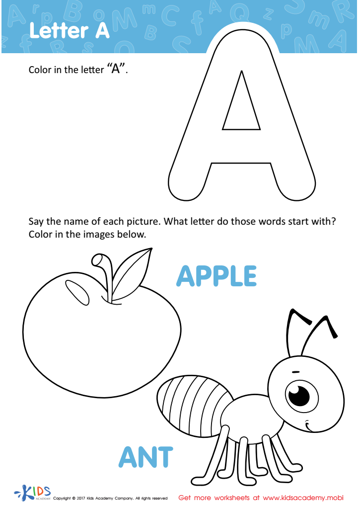 Letter a worksheets letter a coloring pages free printable letter a capital small pdf for toddlers adults