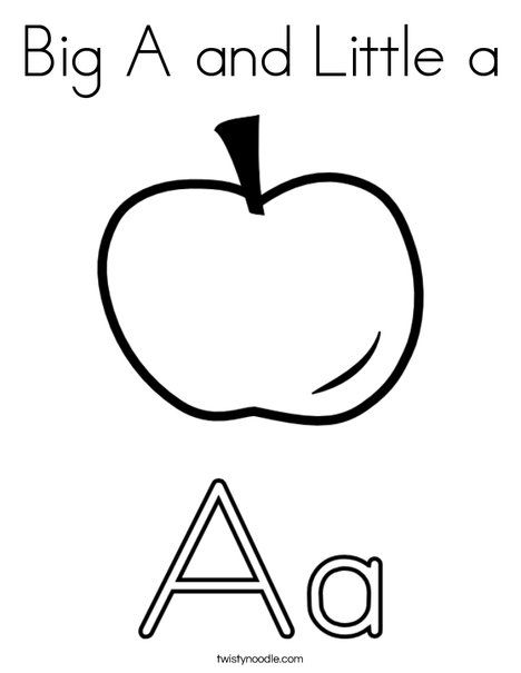 Big a and little a coloring page apple coloring pages letter a coloring pages coloring pages inspirational