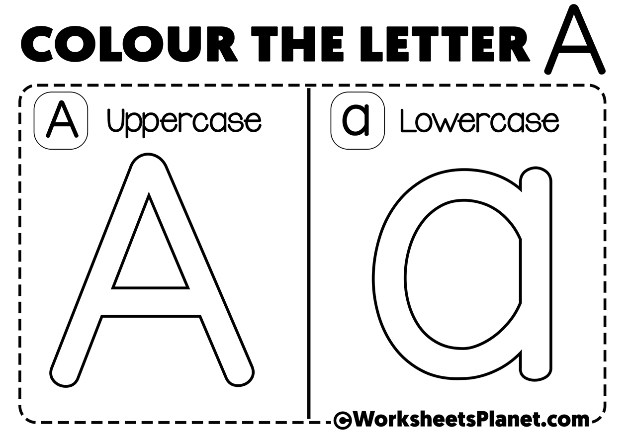 Alphabet for coloring worksheets for kids