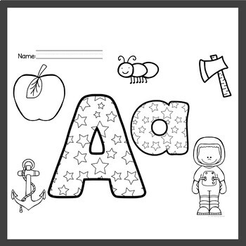 Alphabet coloring pages by teaching superkids tpt