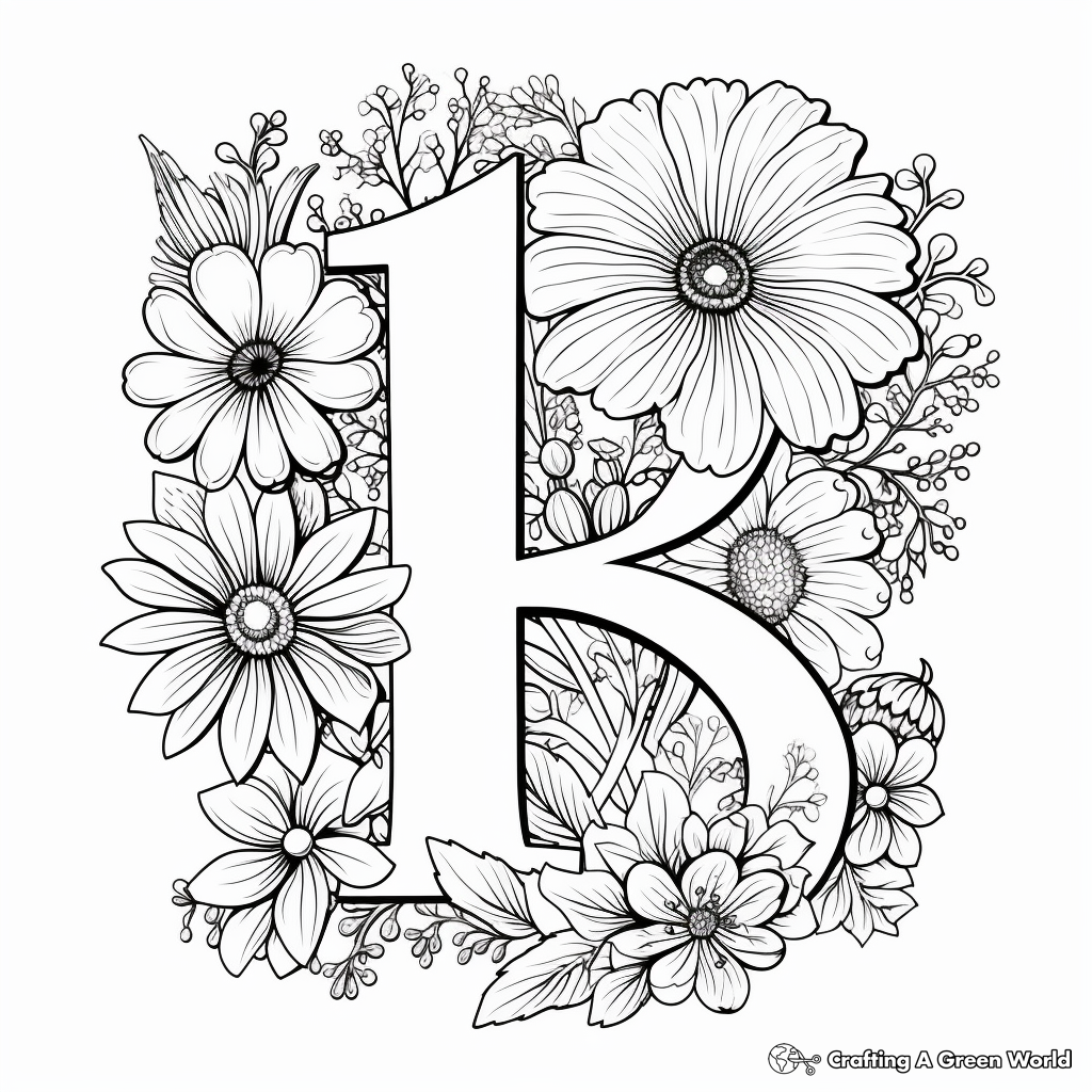 Plain alphabet coloring pages