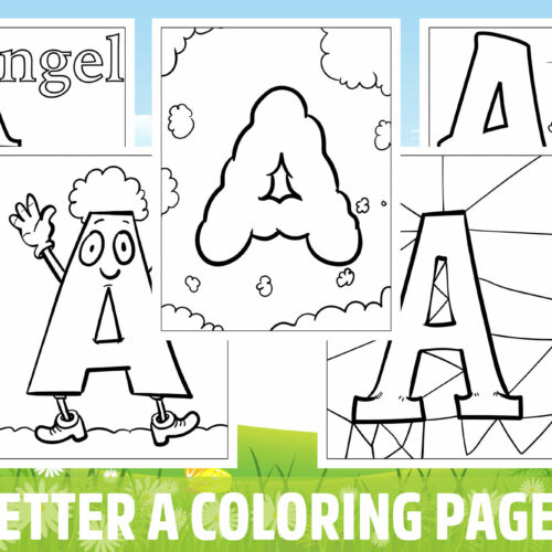 Letter a coloring pages for kids girls boys teens birthday school activity made by teachers
