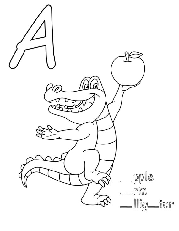 Alphabet coloring pages for children abc coloring coloring pages for kids alphabet printable coloring pages letters for kids instant download