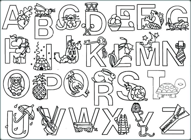 Printable alphabet coloring pages pdf