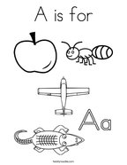 Letter a coloring pages