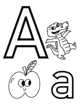 Letter a coloring page sheet by knox worksheets tpt