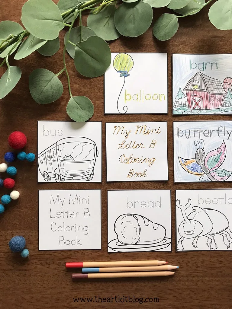 Mini letter b coloring pages free printable download â the art kit
