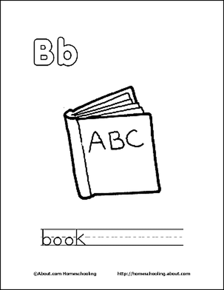 Letter b coloring book