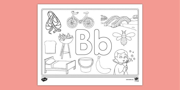 Letter b colori page teacher made
