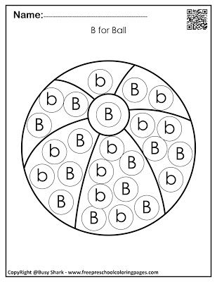 Letter b dot markers free printables dot markers letter b dot marker activities