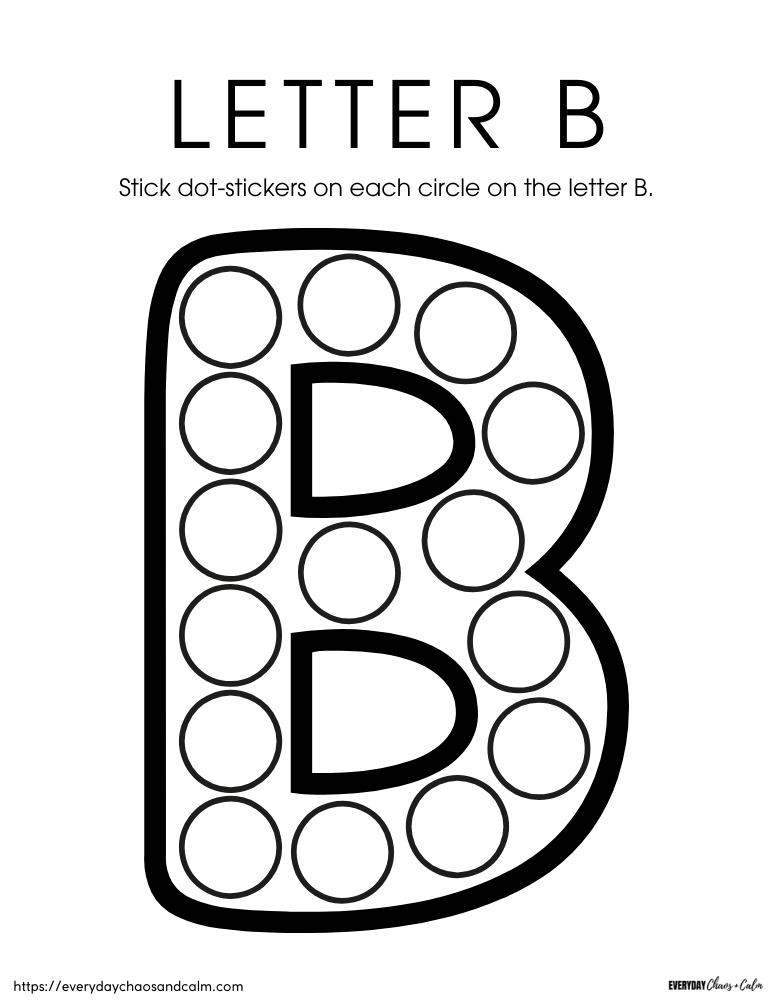Free printable letter b worksheets