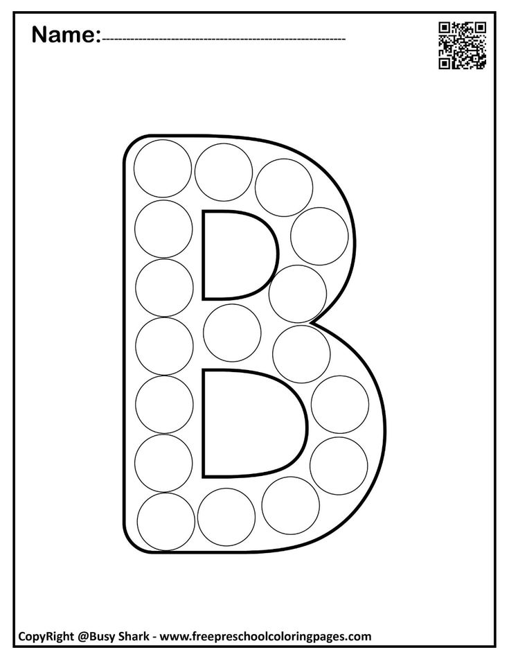 Set of letter b free dot markers coloring pages dot markers alphabet coloring pages bingo marker art
