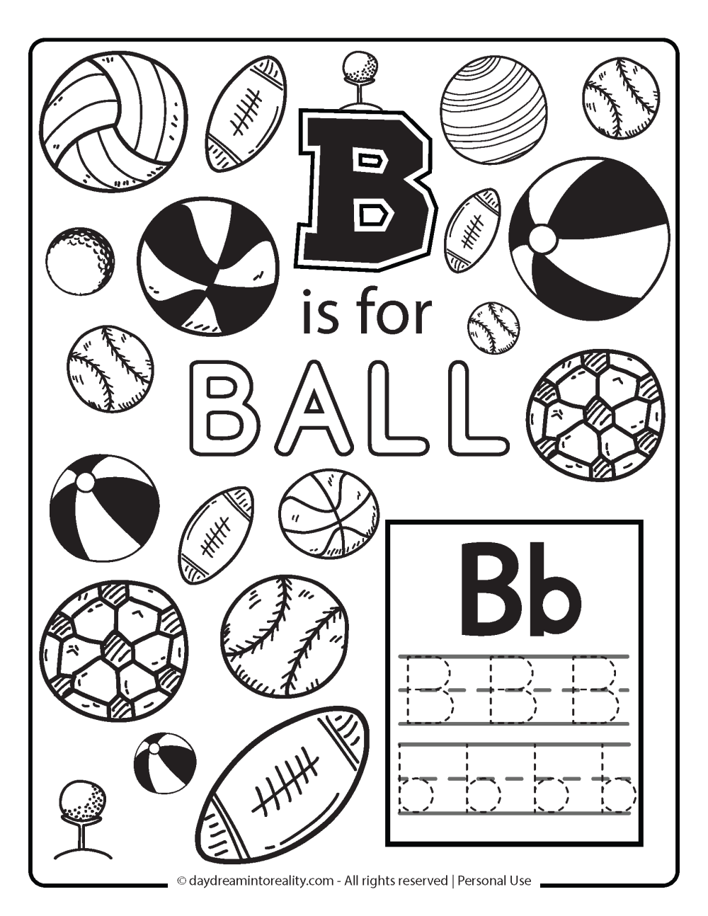 Letter b worksheets â free printables â daydream into reality