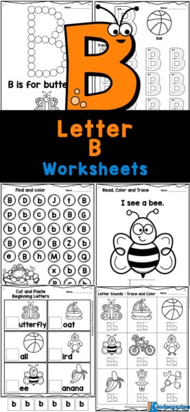 Free printable letter b worksheets for kindergarten