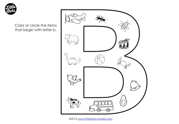 Preschool letter b activities and worksheets