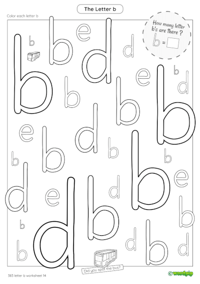Letter b worksheet