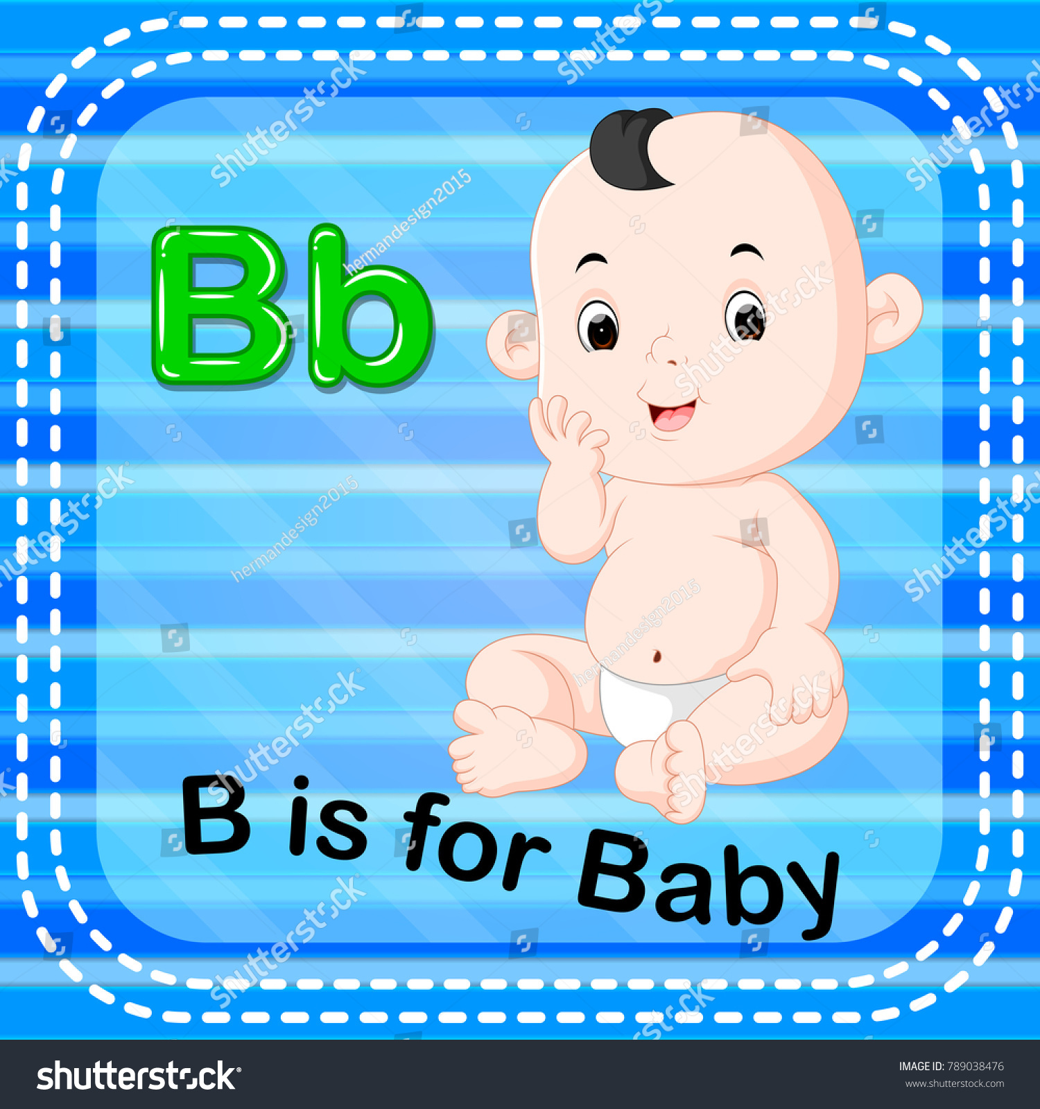 Flashcard letter b stock photos