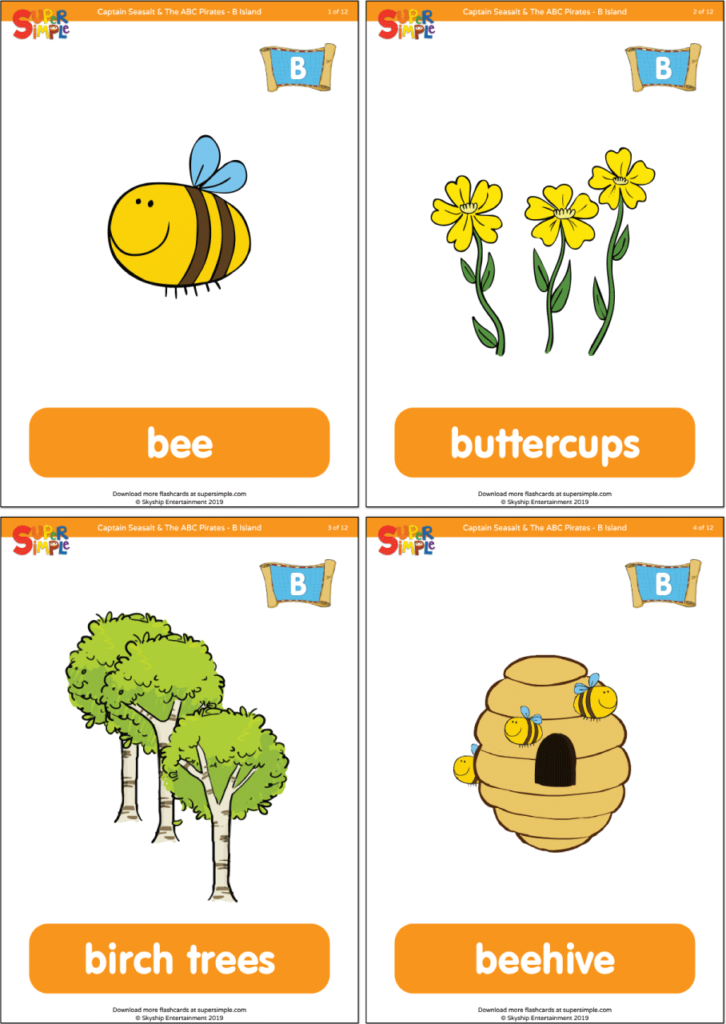 Captain seasalt and the abc pirates b flashcards