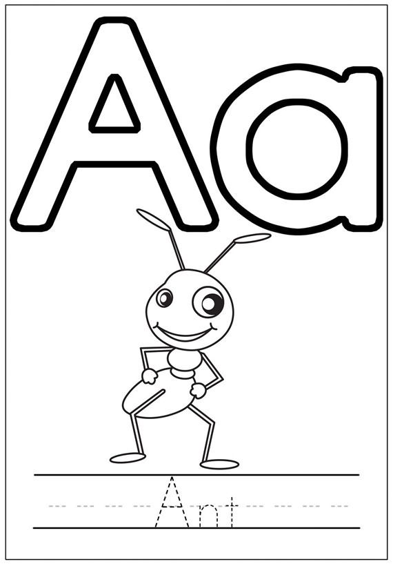 Best coloring pages of alphabet letter a ur break