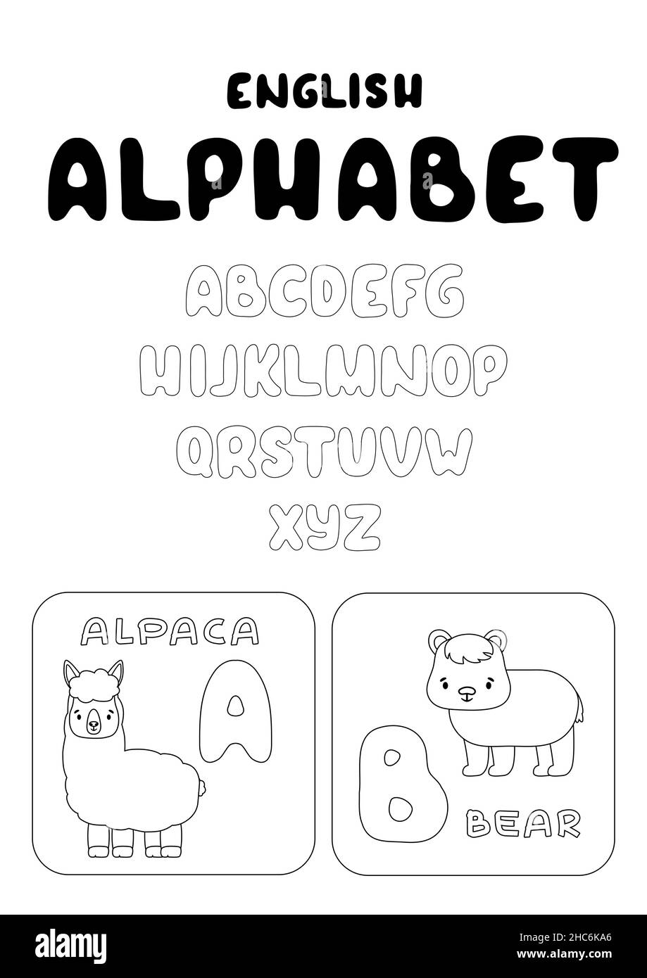 Coloring pages for kids bear cut out stock images pictures