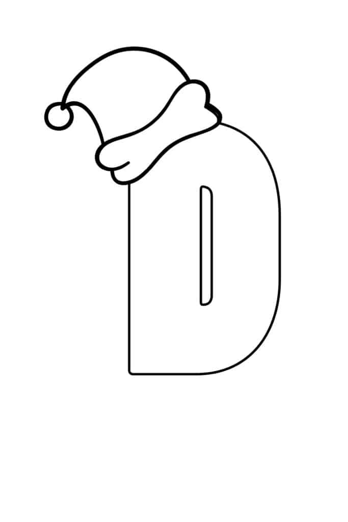 Printable christmas bubble letters alphabet