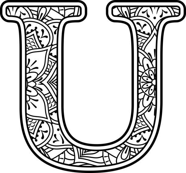 Alphabet coloring pages stock illustrations royalty