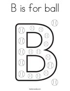 Letter b coloring pages