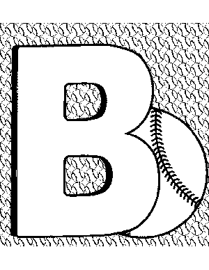 Letter b coloring page