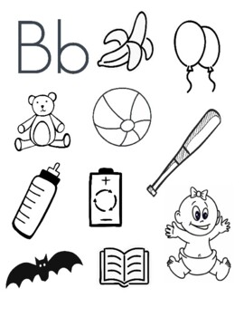 Letter b coloring page tpt