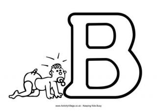 Letter b louring pages