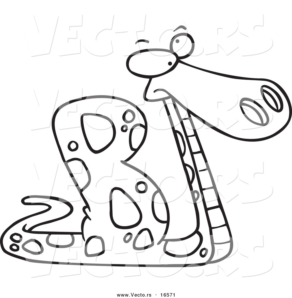 R of a cartoon alphabet letter b