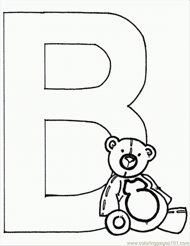 Letter b coloring pages