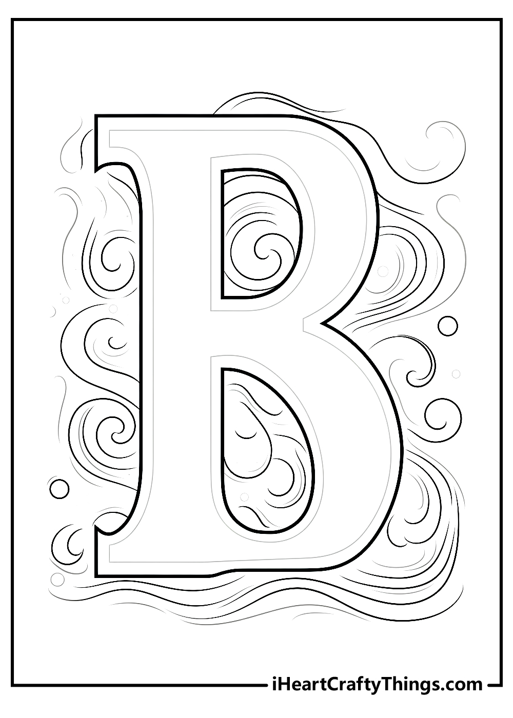 Letter b coloring pages free printables
