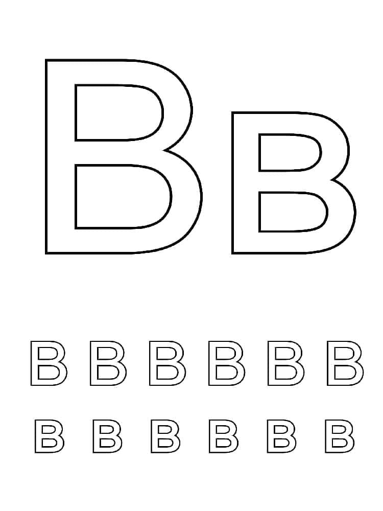 Letter b coloring pages