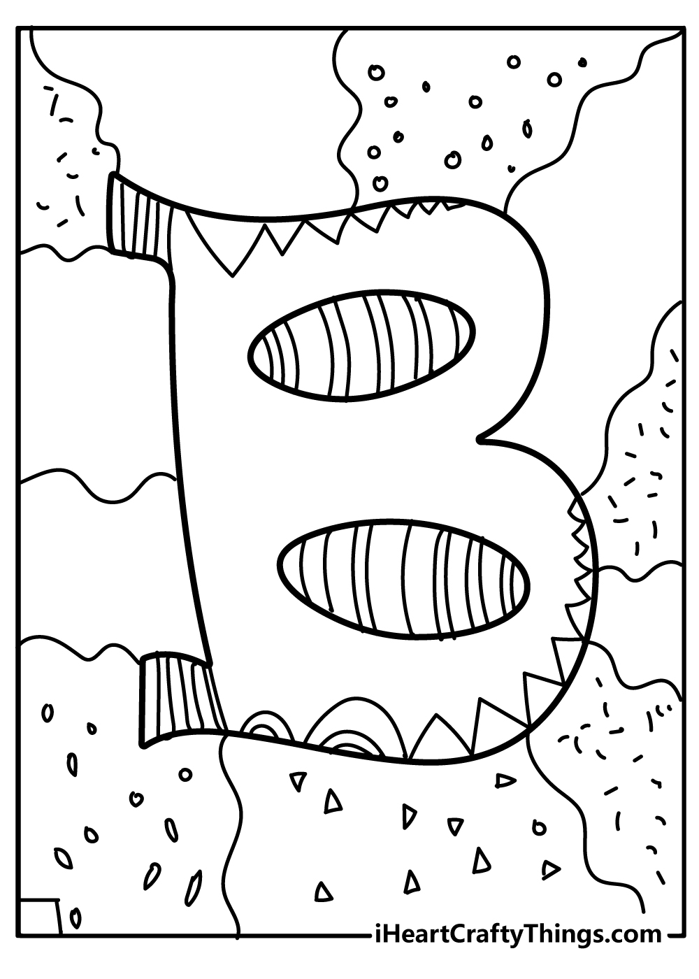 Letter b coloring pages free printables