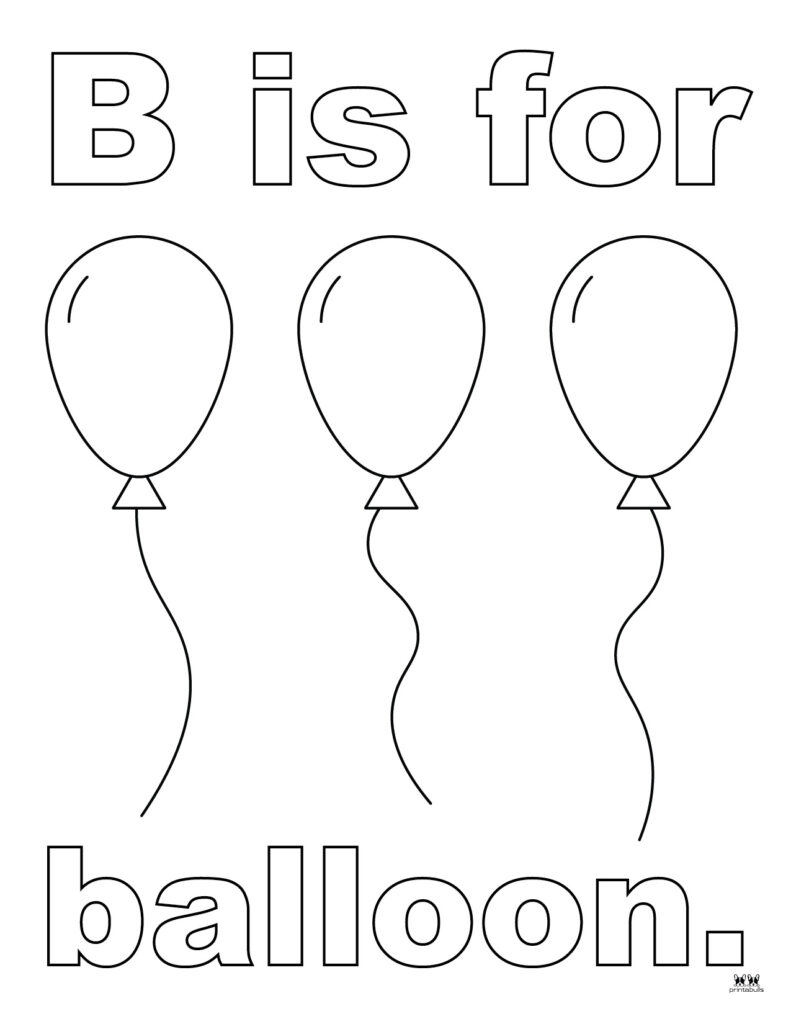 Letter b coloring pages