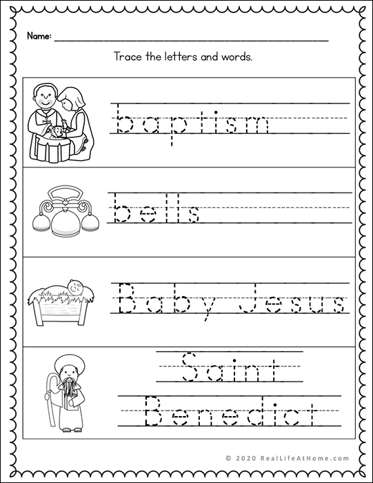 Letter b â catholic letter of the week worksheets and coloring pages