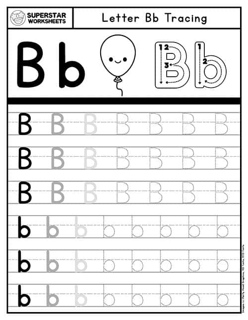 Letter b worksheets