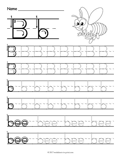 Letter b printable worksheets and activities