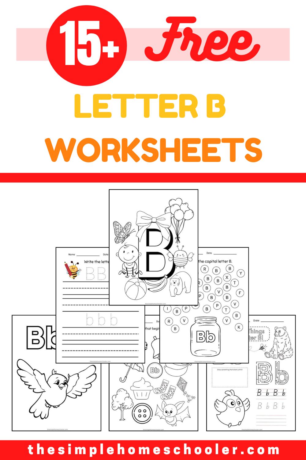 Free letter b worksheets easy print