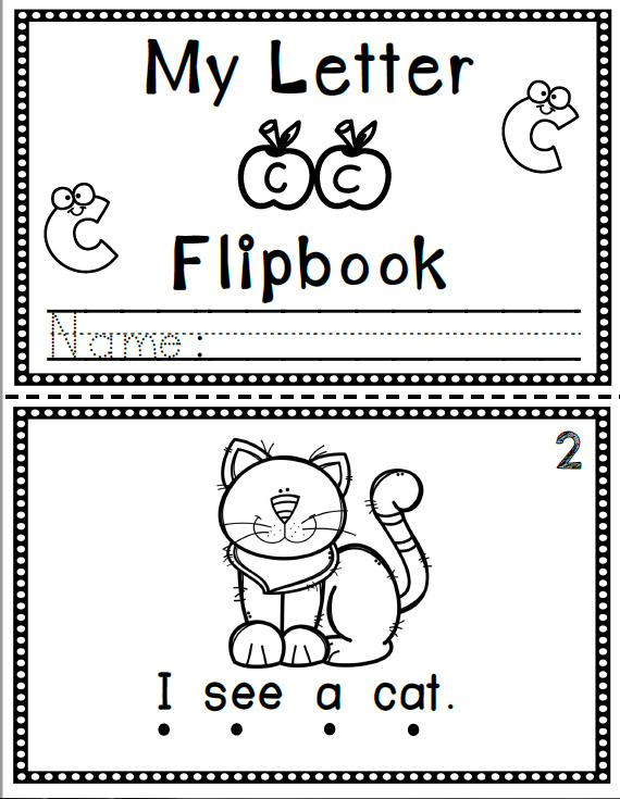 My letter c flip book flipbook