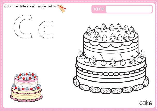Letter c for cake stock illustrations royalty