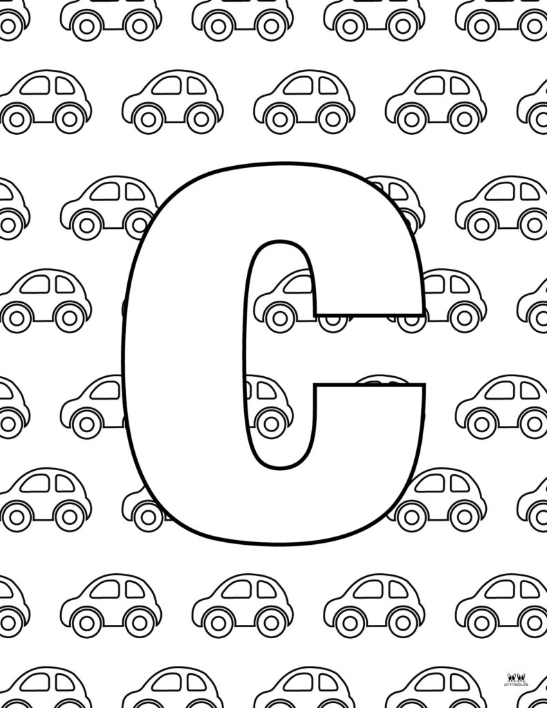 Letter c coloring pages