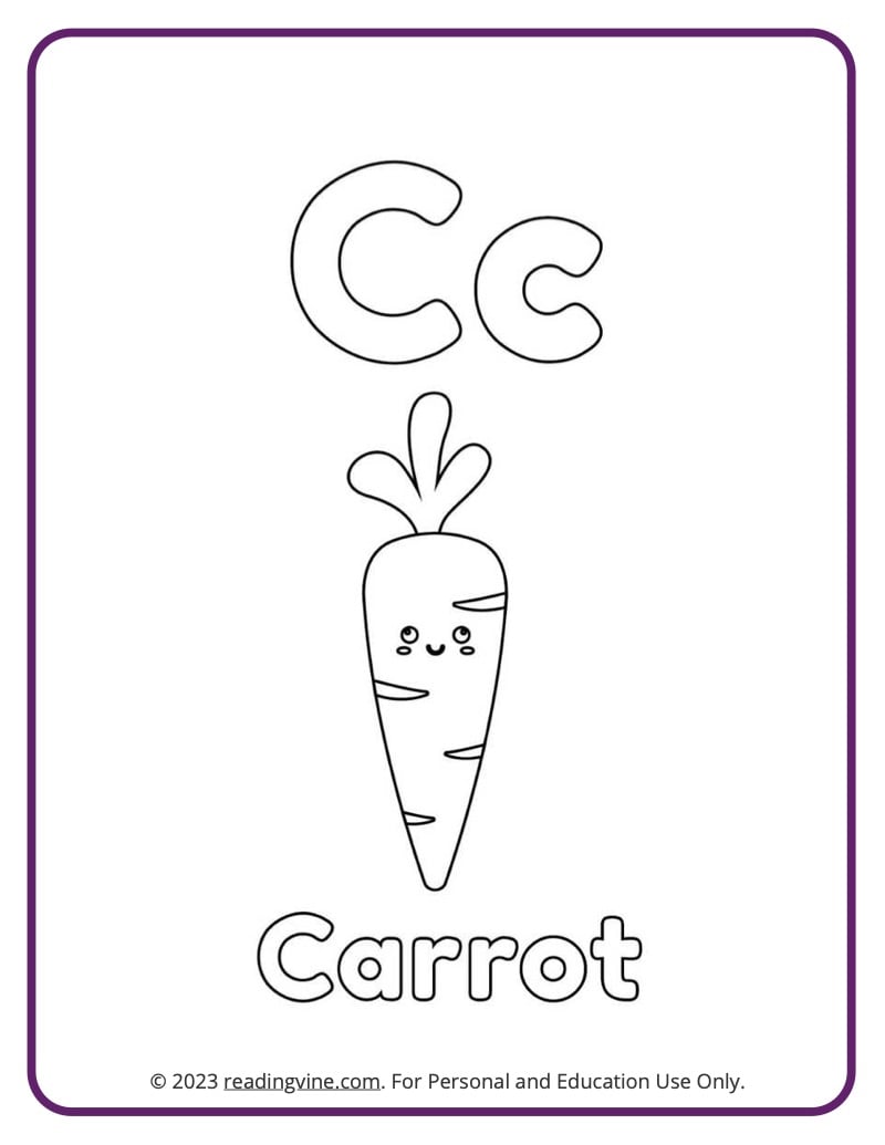 Letter c coloring pages