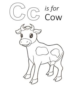 Learning letter c in the alphabet playing learning