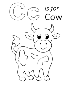 Learning letter c in the alphabet playing learning