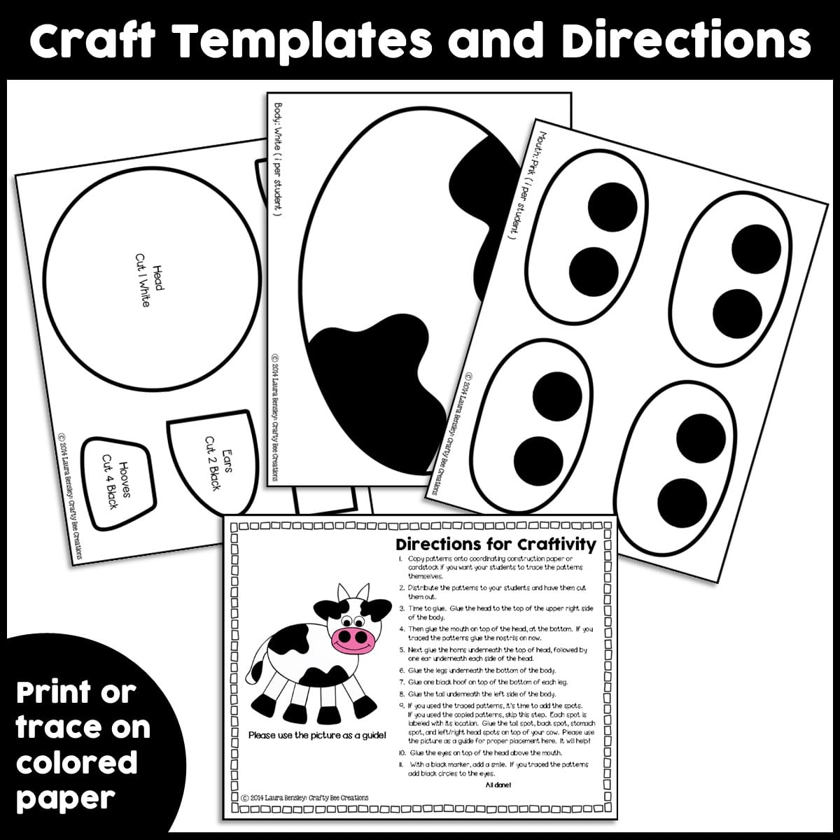 Cow craft activity