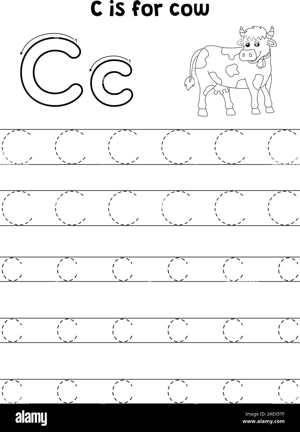 Tracing letter c hi